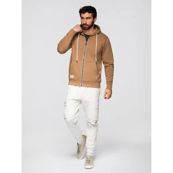  Hanorac pentru bărbați OMBRE OM-SSBZ-0272 MARO 