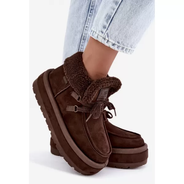  Pantofi de dama BIG STAR SHOES UU274214 UMBRE MARO/BEJ 