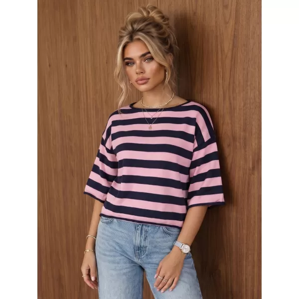  Pulover de dama DSTREET MY2609 ROZ/ALB 