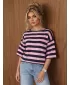 Pulover de dama DSTREET MY2609 ROZ/ALB