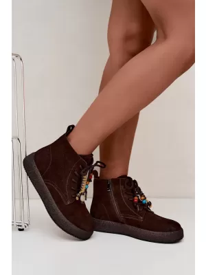 Botine de dama ARTIKER 59C1133 NUANȚE DE MARO ȘI BEJ