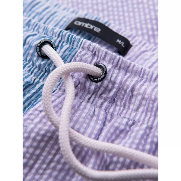  Pantaloni scurți pentru bărbați OMBRE OM-SRSS-0215 ALBASTRU ȘI VIOLET 