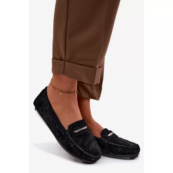  Mocasini de dama S.BARSKI LR61-7029 NEGRU 