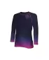Tricou funcțional pentru copii cu mâneci lungi WAMU MOZAIKA VIOLET ÎNCHIS