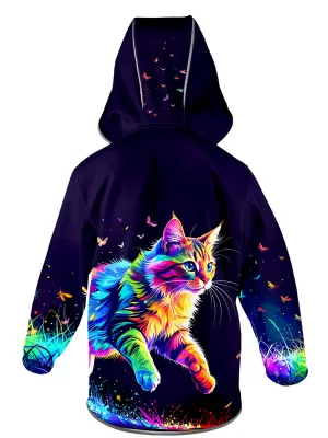 Jachetă softshell pentru copii WAMU DUHOVÁ KOČKA VIOLET ÎNCHIS