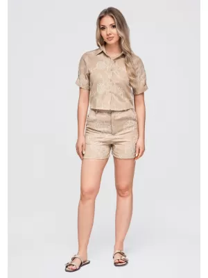 Bluza de dama OMBRE OW-SH-E0060 BEJ