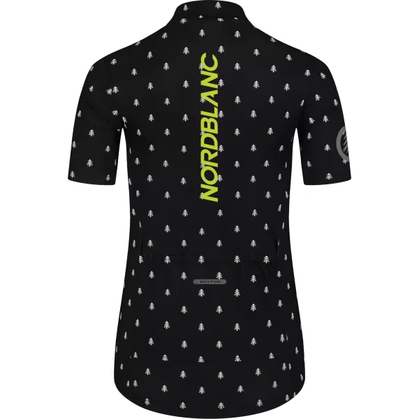 Tricou de ciclism pentru femei NORDBLANC TREES NBSLF8085 NEGRU 