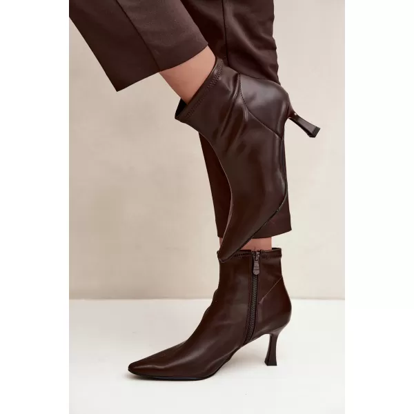  Botine de dama BOTO 7107 CIOCOLATĂ 