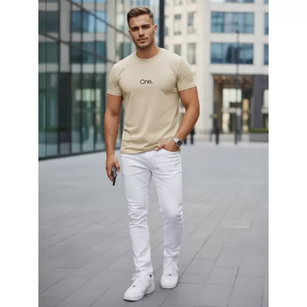  Tricou pentru bărbați DSTREET NX5125R-BT BEJ 