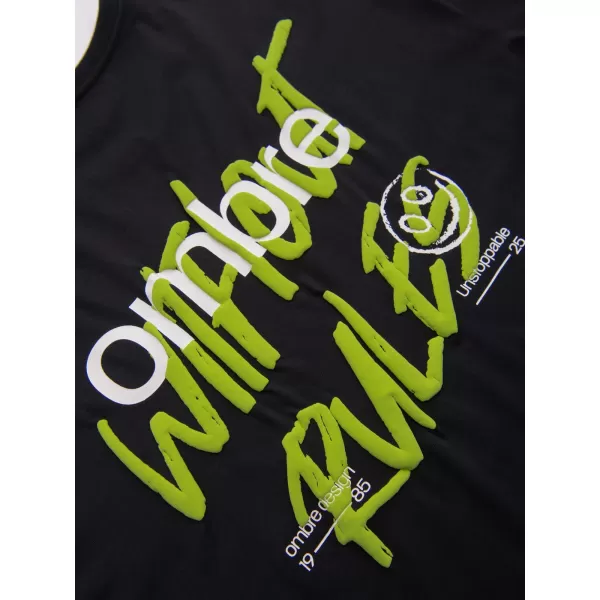  Tricou pentru bărbați OMBRE OM-TSPT-0284 NEGRU 