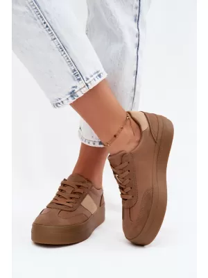 Adidași de damă BIG STAR SHOES UU274015 MARO/BEJ