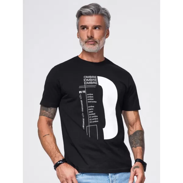  Tricou pentru bărbați OMBRE OM-TSPT-0299 NEGRU 