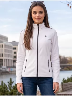 Hanorac de damă din fleece ALTISPORT ALW002852 ALB