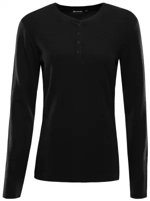 Tricou pentru femei ALPINE PRO THERMALA NEGRU