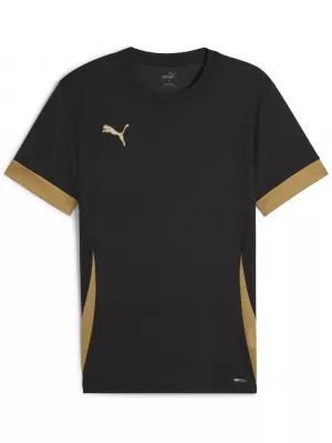 Cămașă sport pentru bărbați PUMA TEAMGOAL MATCHDAY JERSEY 70574728 PUMA NEGRU/PUMA AURIU/AURIU MAT