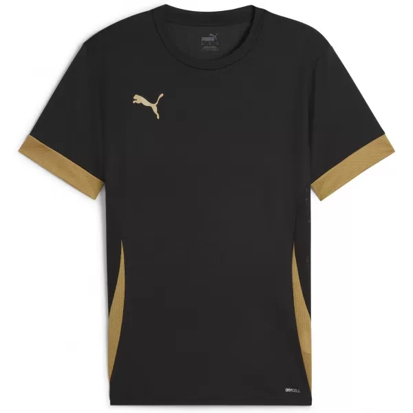  Cămașă sport pentru bărbați PUMA TEAMGOAL MATCHDAY JERSEY 70574728 PUMA NEGRU/PUMA AURIU/AURIU MAT 