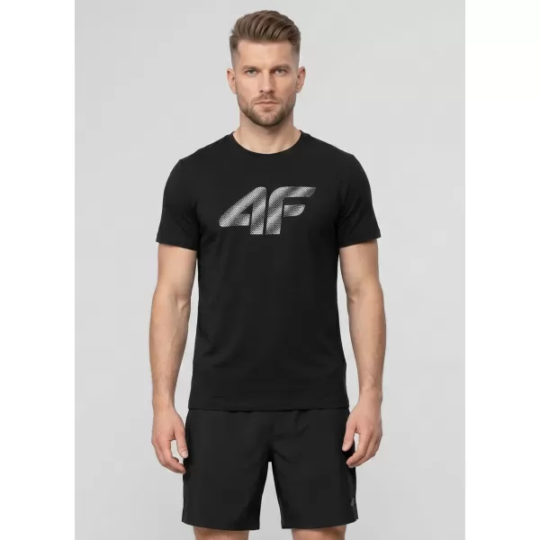  Tricou pentru bărbați 4F WMM00TTSHM3342 NEGRU ADÂNC 