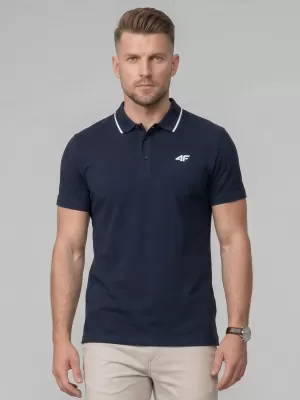 Tricou pentru bărbați cu guler 4F WMM00TPTSM0773 OBICEIURI