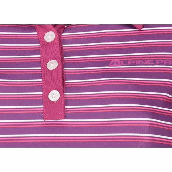  Tricou pentru femei cu guler ALPINE PRO ULRICO 2 PURPURIU ÎNCHIS 