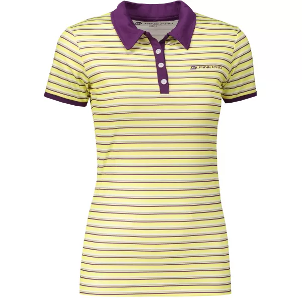  Tricou de damă cu guler ALPINE PRO ULRICO 2 BEJ DESCHIS 