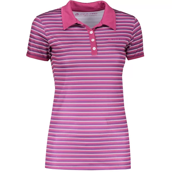  Tricou pentru femei cu guler ALPINE PRO ULRICO 2 PURPURIU ÎNCHIS 