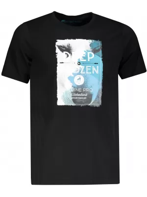 Tricou pentru bărbați cu mâneci scurte ALPINE PRO ARESJON NEGRU
