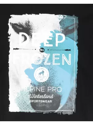 Tricou pentru bărbați cu mâneci scurte ALPINE PRO ARESJON NEGRU