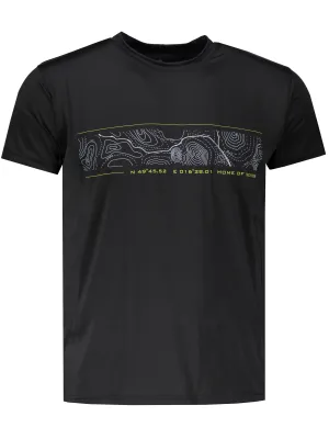 Tricou bărbătesc SENSOR PERFORMANCE TEE GPS NEAGRĂ