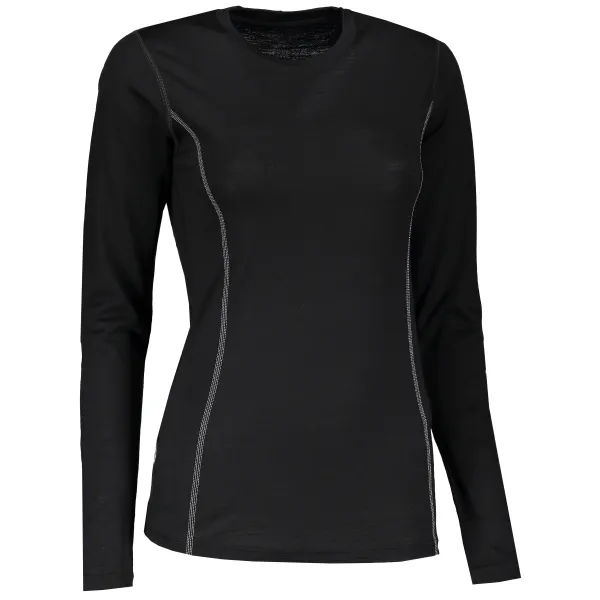  Tricou termic de damă cu mânecă lungă SENSOR MERINO WOOL 11109024 NEAGRĂ 