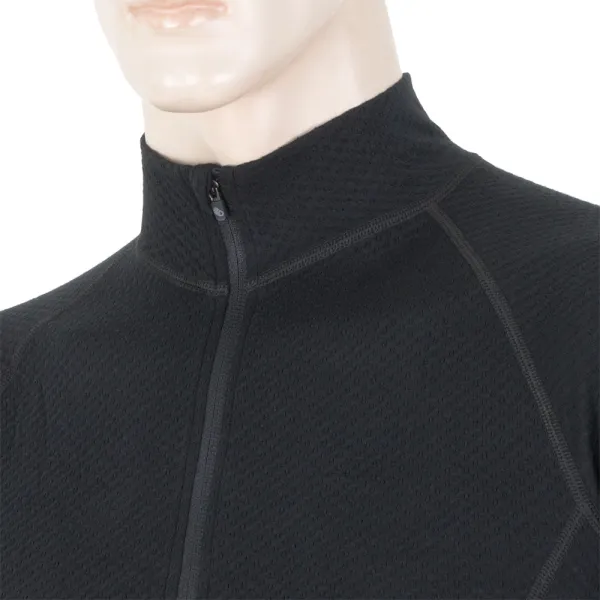  Lenjerie termică pentru bărbați SENSOR Double Face Merino Wool rolák zip NEAGRĂ 