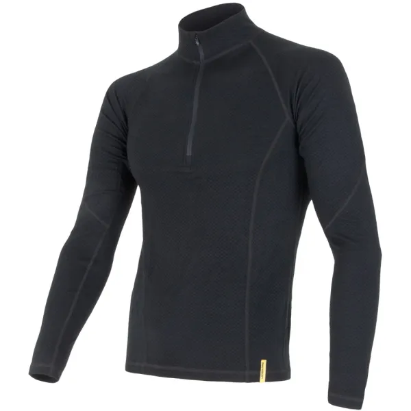  Lenjerie termică pentru bărbați SENSOR Double Face Merino Wool rolák zip NEAGRĂ 