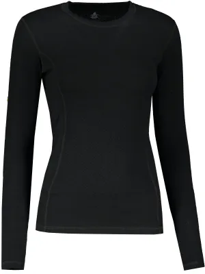 Tricou termic de damă cu mânecă lungă SENSOR DOUBLE FACE MERINO WOOL 15100029 NEGRU