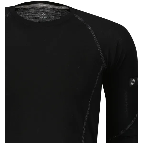  Lenjerie termică pentru bărbați SENSOR MERINO ACTIVE NEAGRĂ 