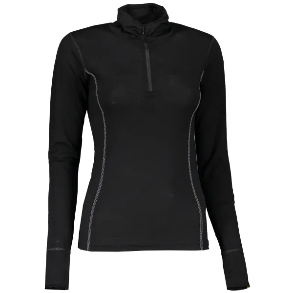  Lenjerie termică pentru femei SENSOR MERINO ACTIVE dl. rukáv zip NEAGRĂ 