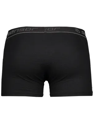 Boxeri bărbătești SENSOR Double Face Merino Wool NEAGRĂ