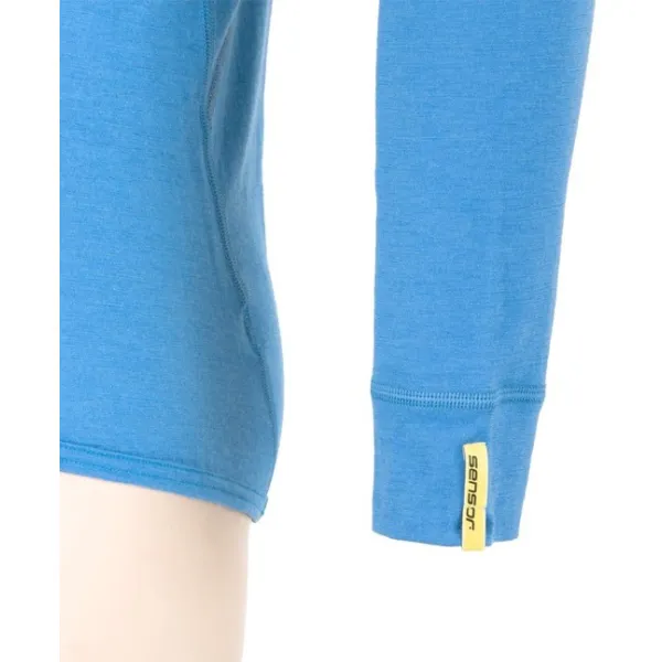  Tricou termic pentru bărbați cu mânecă lungă SENSOR MERINO ACTIVE 12110020 ALBASTRĂ 