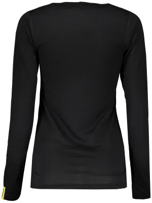 Tricou termic de damă cu mânecă lungă SENSOR MERINO WOOL 11109024 NEAGRĂ