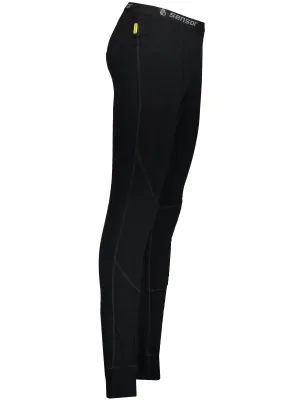 Pantaloni termici pentru bărbați DOUBLE FACE MERINO WOOL negri