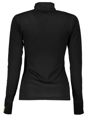 Lenjerie termică pentru femei SENSOR MERINO ACTIVE dl. rukáv zip NEAGRĂ