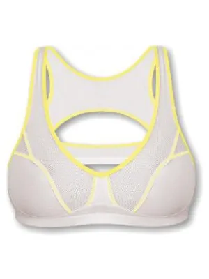 Bustieră sport SENSOR Lissa ALB/GALBEN