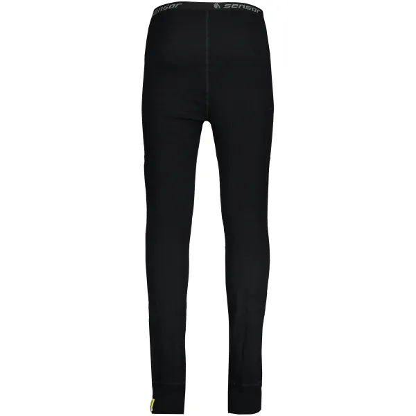  Pantaloni termici pentru bărbați DOUBLE FACE MERINO WOOL negri 
