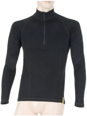 Lenjerie termică pentru bărbați SENSOR Double Face Merino Wool rolák zip NEAGRĂ