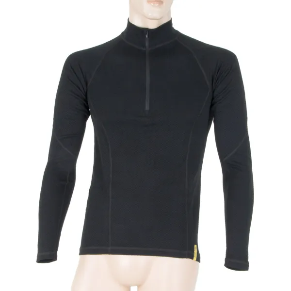  Lenjerie termică pentru bărbați SENSOR Double Face Merino Wool rolák zip NEAGRĂ 