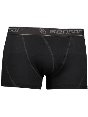 Boxeri bărbătești SENSOR Double Face Merino Wool NEAGRĂ