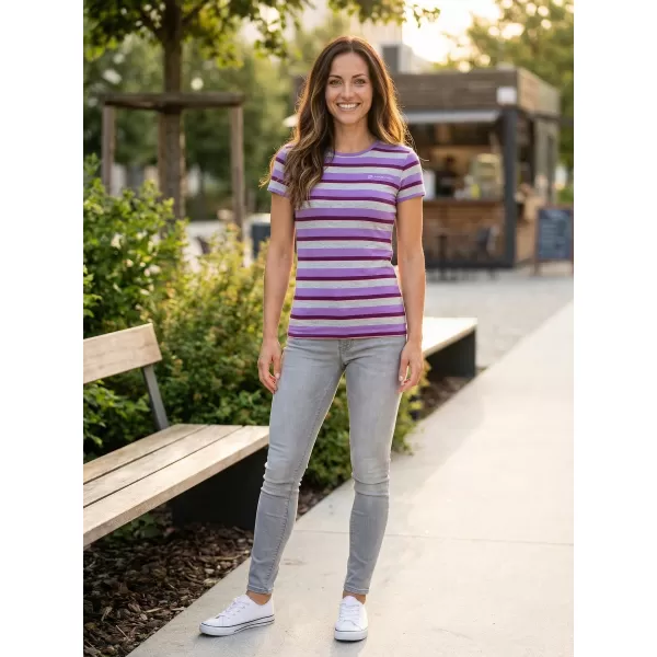 Tricou pentru femei cu mâneci scurte ALPINE PRO PENSIERI 2 LTSJ186 PURPURIU ÎNCHIS 