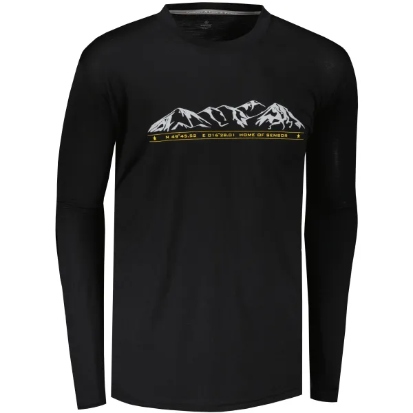  Lenjerie termică pentru bărbați SENSOR MERINO ACTIVE PT MOUNTAINS dl. rukáv 15200015-00 NEGRU 