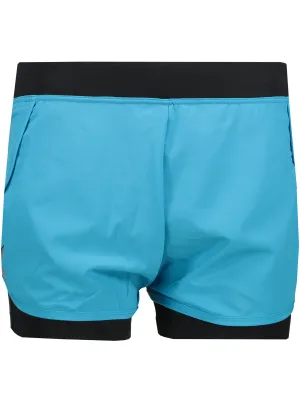 Pantaloni scurți de alergare pentru femei SENSOR TRAIL 17100109-00 ALBASTRU