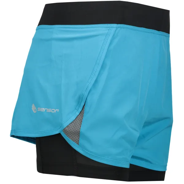  Pantaloni scurți de alergare pentru femei SENSOR TRAIL 17100109-00 ALBASTRU 