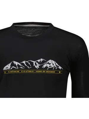 Lenjerie termică pentru bărbați SENSOR MERINO ACTIVE PT MOUNTAINS dl. rukáv 15200015-00 NEGRU