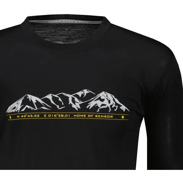  Lenjerie termică pentru bărbați SENSOR MERINO ACTIVE PT MOUNTAINS dl. rukáv 15200015-00 NEGRU 
